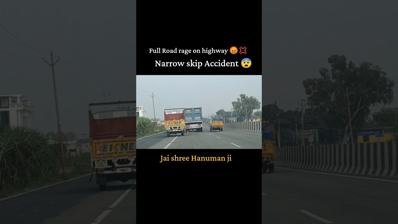 Full Road Rage on Highway 😡💢 || Narrowly Avoided Accident 😨 #accident #road #badroads #potholes