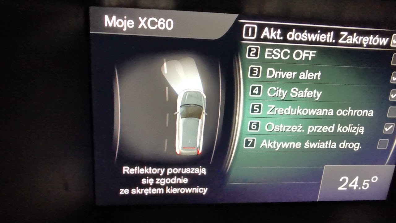 komputer pokładowy Volvo XC60 XC90 S80 S60 XC70 V60 aktywacja funkcji