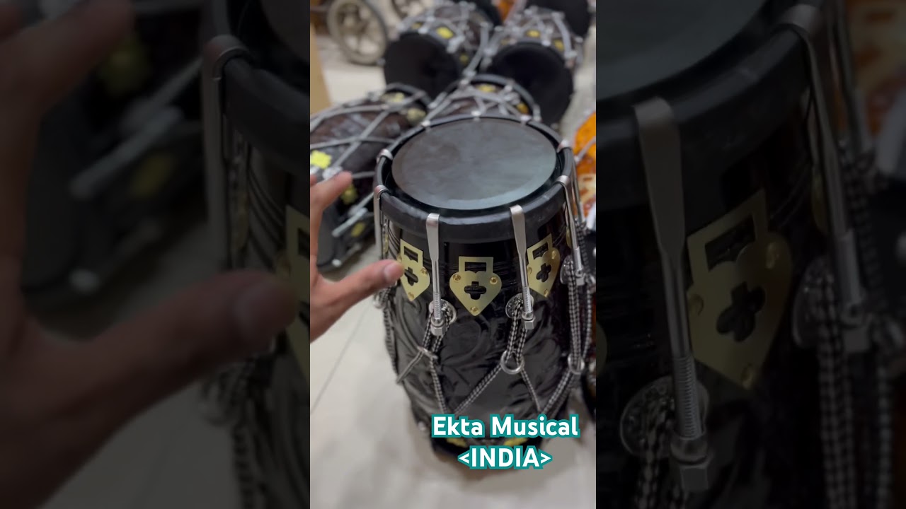 Premium Black & Golden Dholaks #ektamusical #reels #dholak #dhol #india #trending