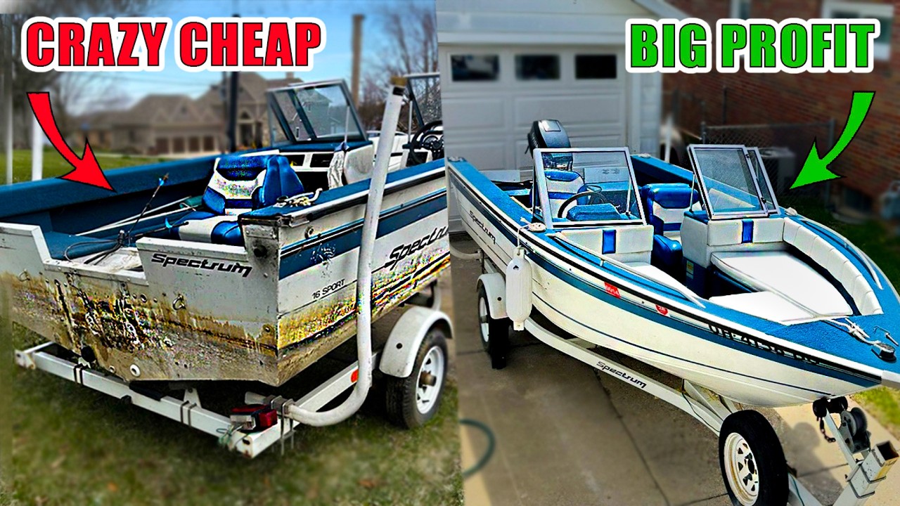 I Bought a $600 Boat and Made it Look Brand-New! (Full Fix & Flip)