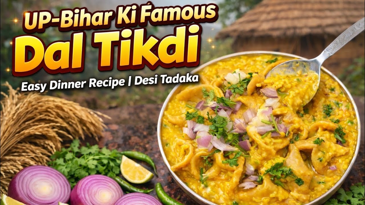 UP–Bihar Ki Famous Dal Tikdi 😋 | Easy Dinner Recipe | Desi Tadka#DalTikdi#UPBiharFood#UPBiharSpecial