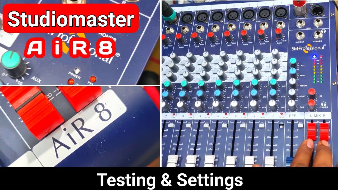 Studiomaster AiR 8 Mixer Price | Review & Testing | Live Sound Mixer | Dj Mixer