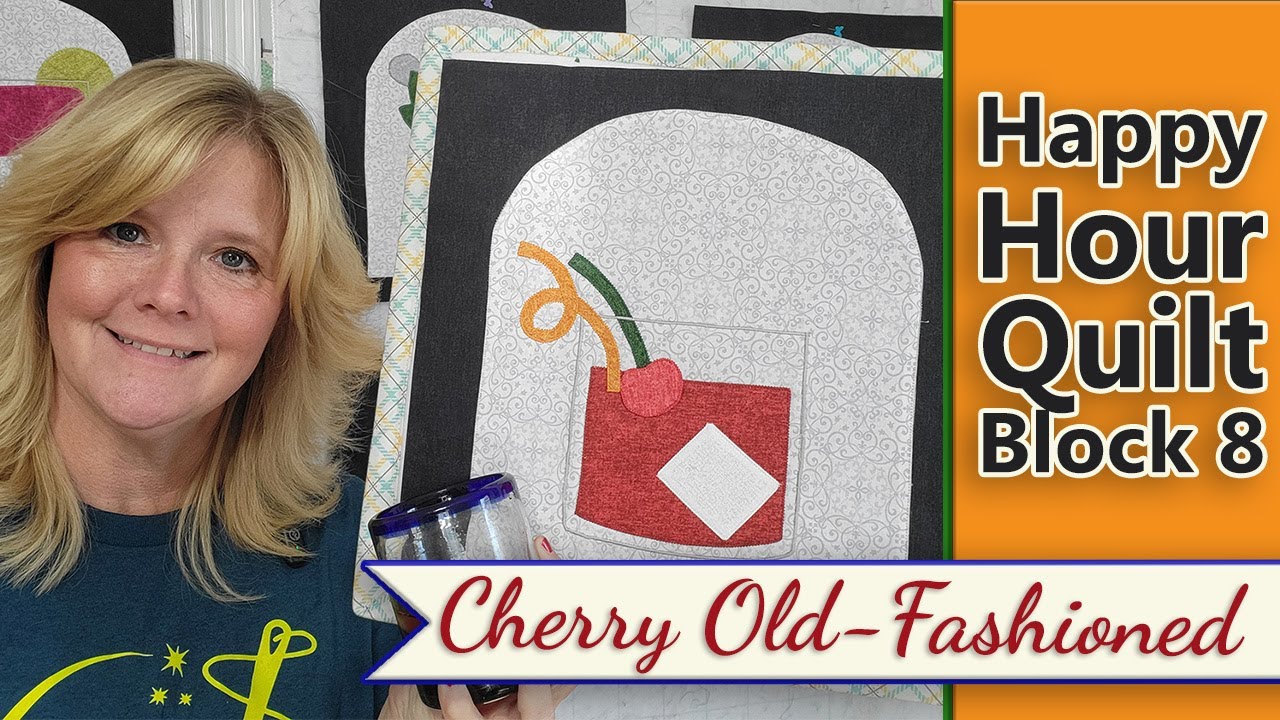 How to Shape Bias Tape into an Orange Twist | Cherry Old-Fashioned – Happy Hour Quilt Block 8