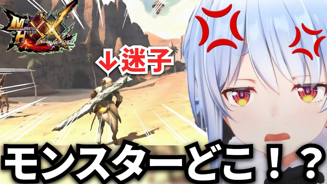 【大混乱】モンスターを見失って迷子になってしまうぺこら【ホロライブ/兎田ぺこら/切り抜き/モンハン/モンハンダブルクロス】