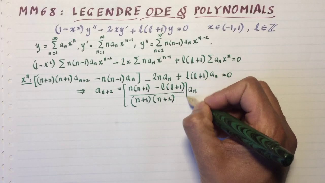 MM68: Legendre ODE & Legendre polynomials