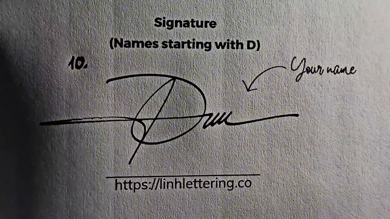 21 Ways to Sign Your Name Starting with the Letter D | D Signature Styles