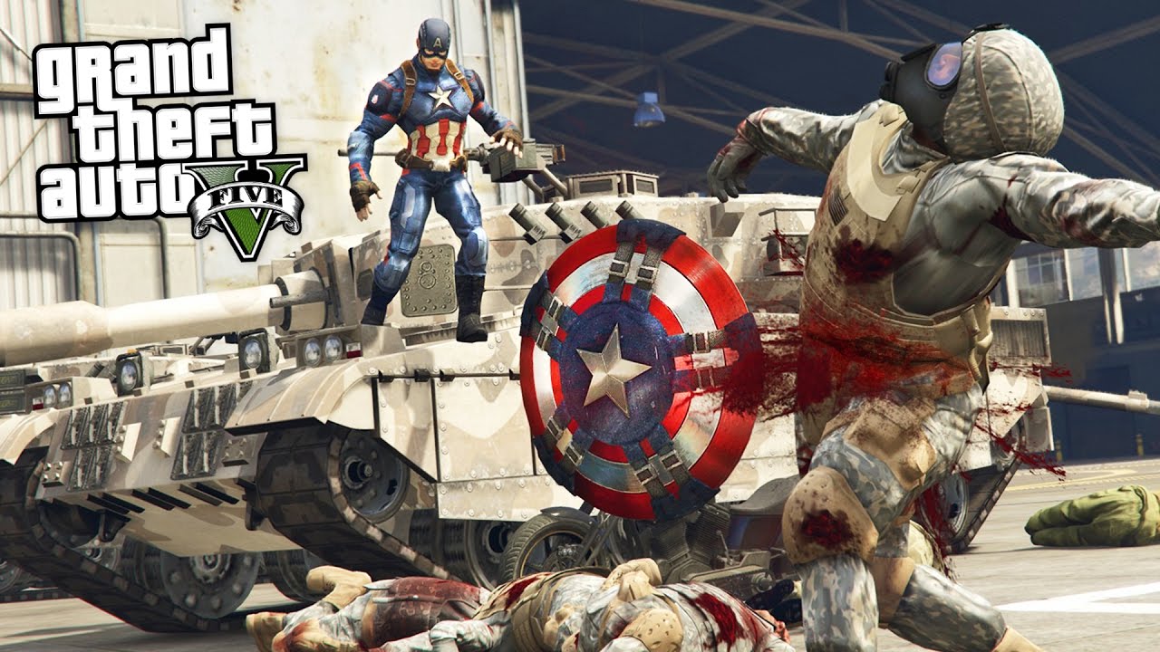 GTA 5 Mods - ULTRA REALISTIC CAPTAIN AMERICA MOD w/ THROWING SHIELD MOD!! (GTA 5 Mods Gameplay)