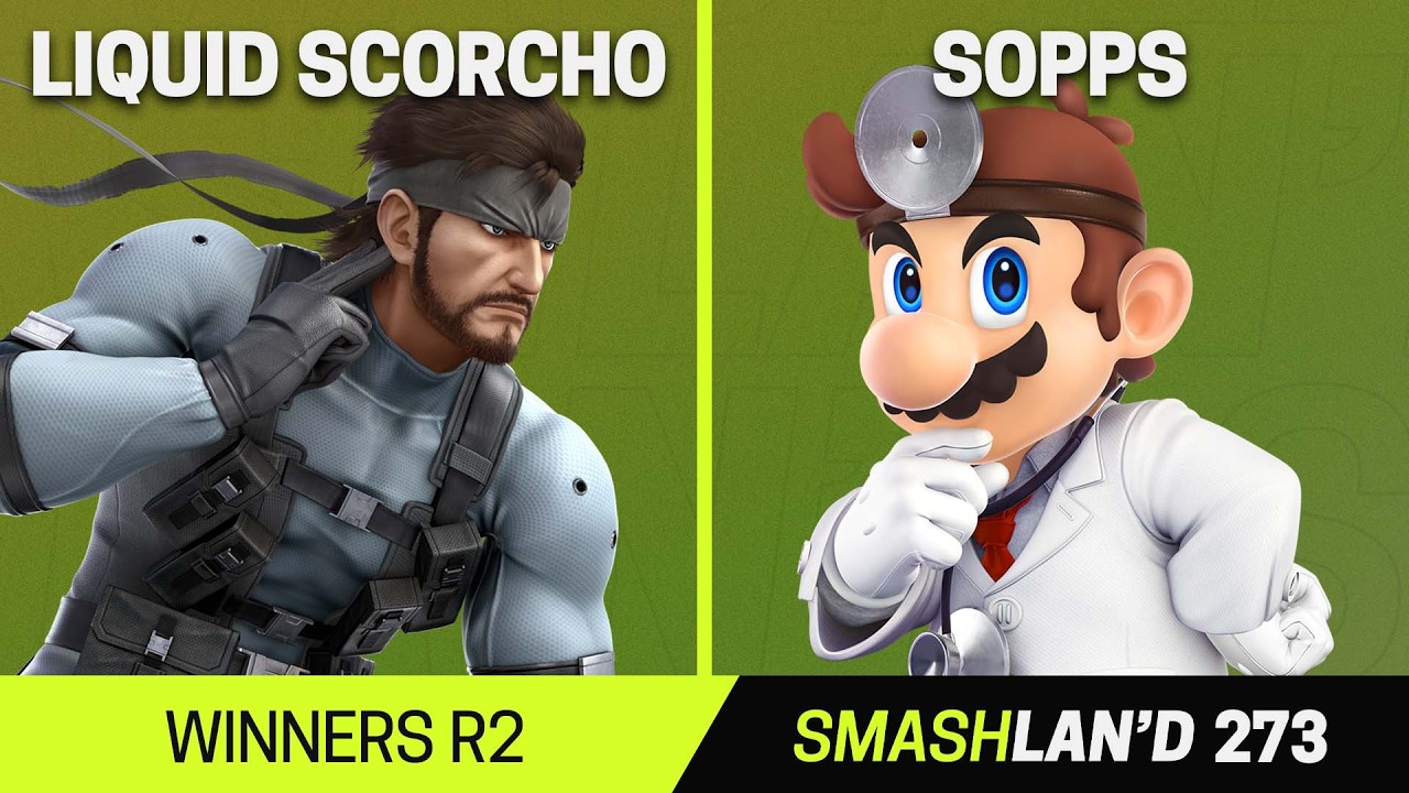 SmashLAN'd 273 Winners R2 - Liquid Scorcho (Snake) vs sopps (Dr. Mario) - SSBU Tournament