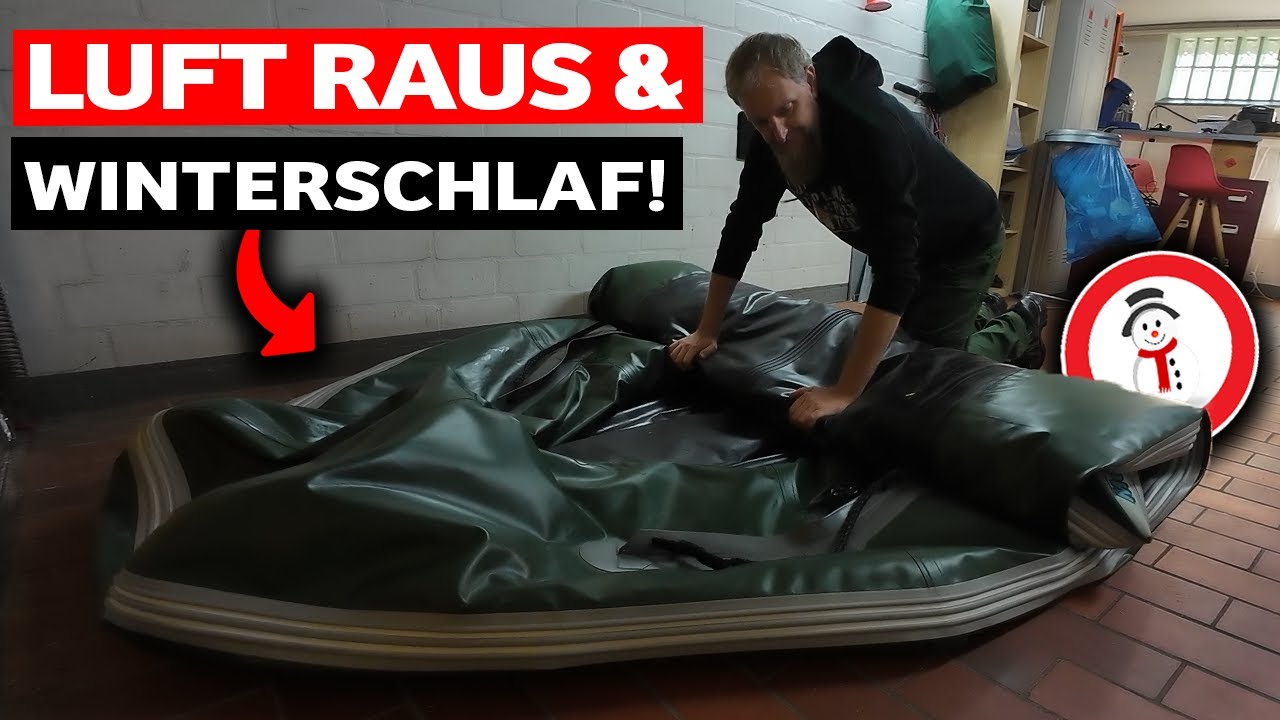 LUFT RAUS , WINTER! 😅 BEIDE SCHLAUCHBOOT KONTROLLIEREN, NEUE LUFTPUMPE mit AKKU ausprobieren!