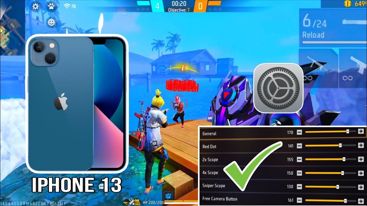 iphone 13 free fire sensitivity settings ⚙️ l iphone 13 free fire headshot settings 