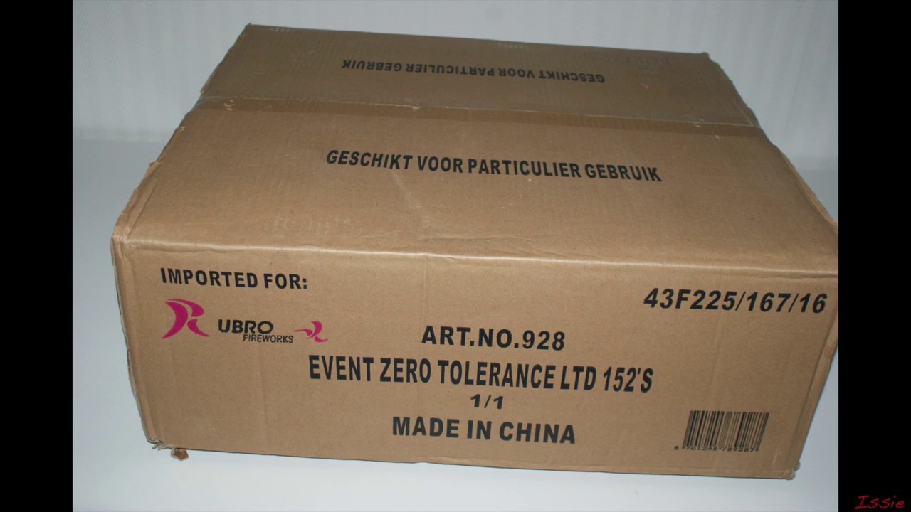 Event box Zero tolerance 152sh Rubro vuurwerk 2016/2017