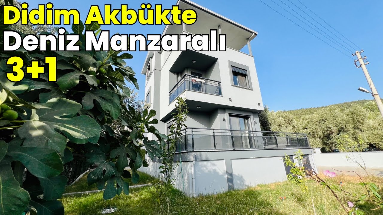 Didim Akbükte Uygun Fiyata Deniz Manzaralı 3+1 Müstakil Villa Bitişik Fiyatına E-724