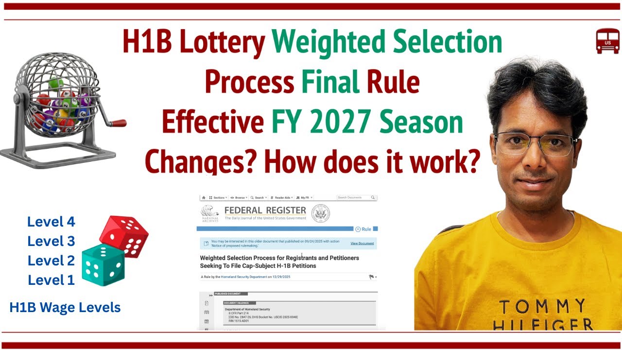 H1B Weighted Selection Process Final Rule Explained - What's Changing? How does it work? FY 2027?