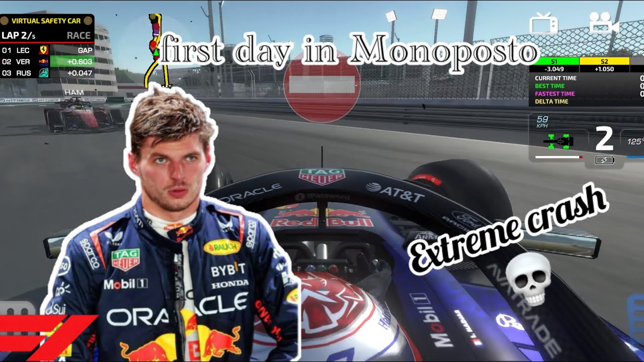 first day in Monoposto as Max Verstappen extreme crash 💀💀💀￼