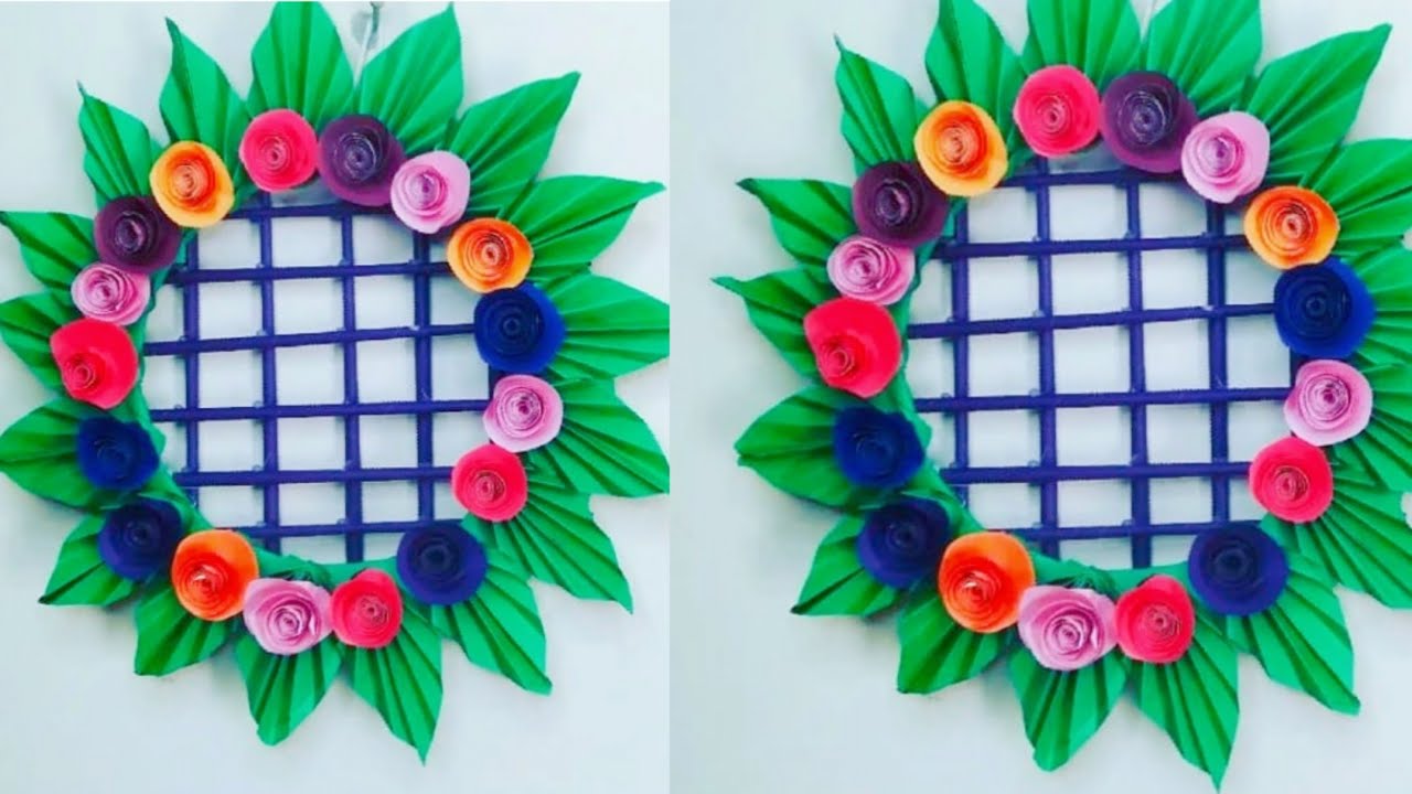paper wall hanging wall mat | How to make paper wall mat