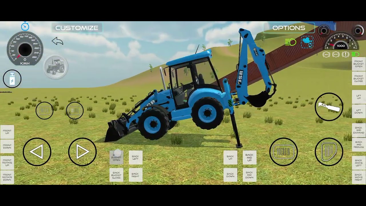 Drive JCB and Uploading 🪨🏗Stone From