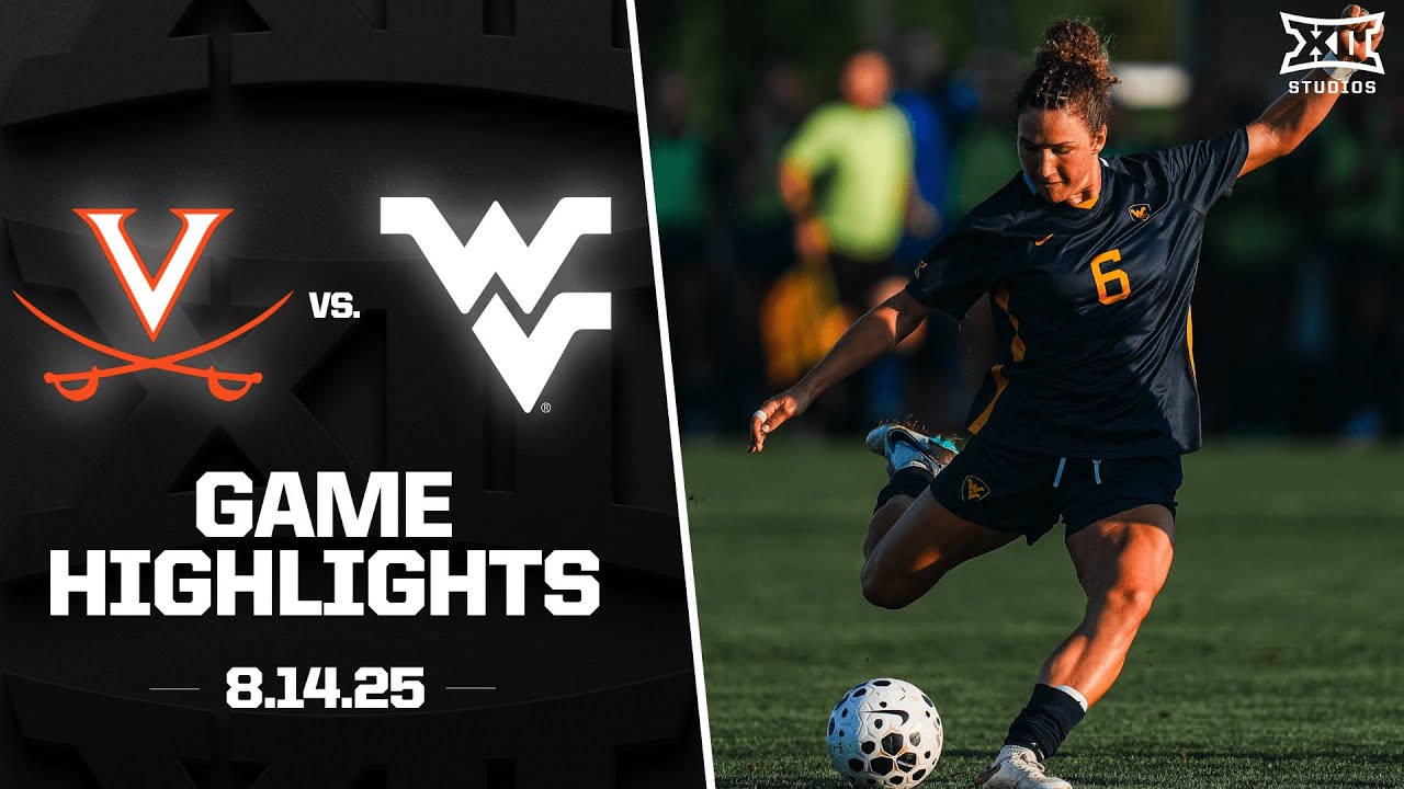 Virginia vs. West Virginia Highlights (8.14.25) | Big 12 Women's Soccer