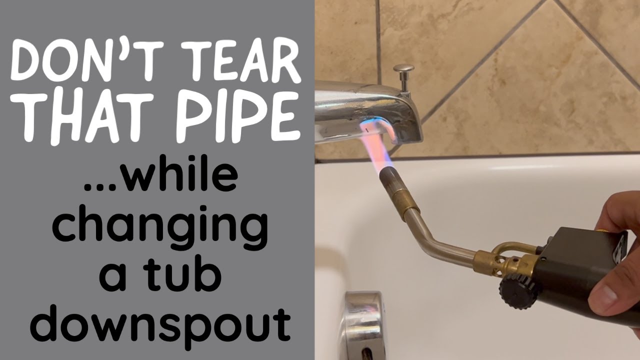 How to remove a corroded tub downspout