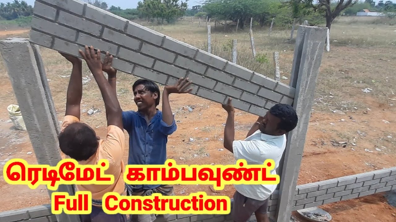Prefabricated | Ready Made compound wall construction | slab compund with price details as of 2022