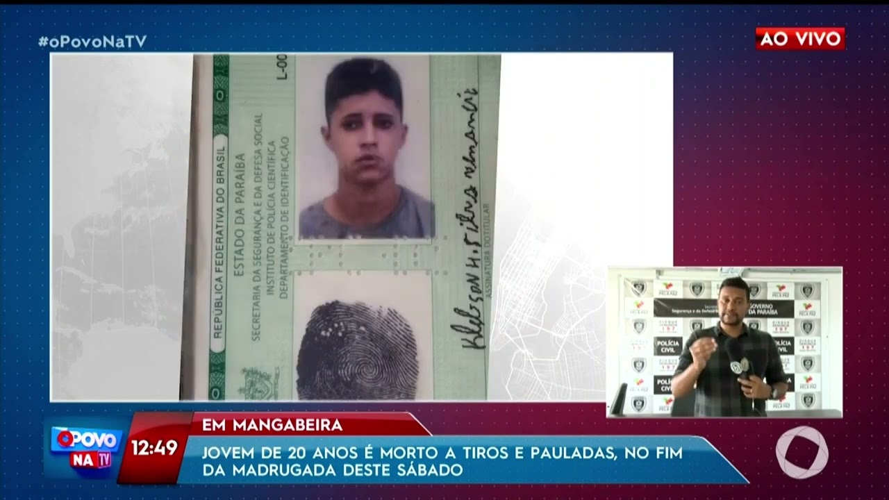 Jovem é morto a pauladas nesta madrugada em mangabeira - O Povo na TV