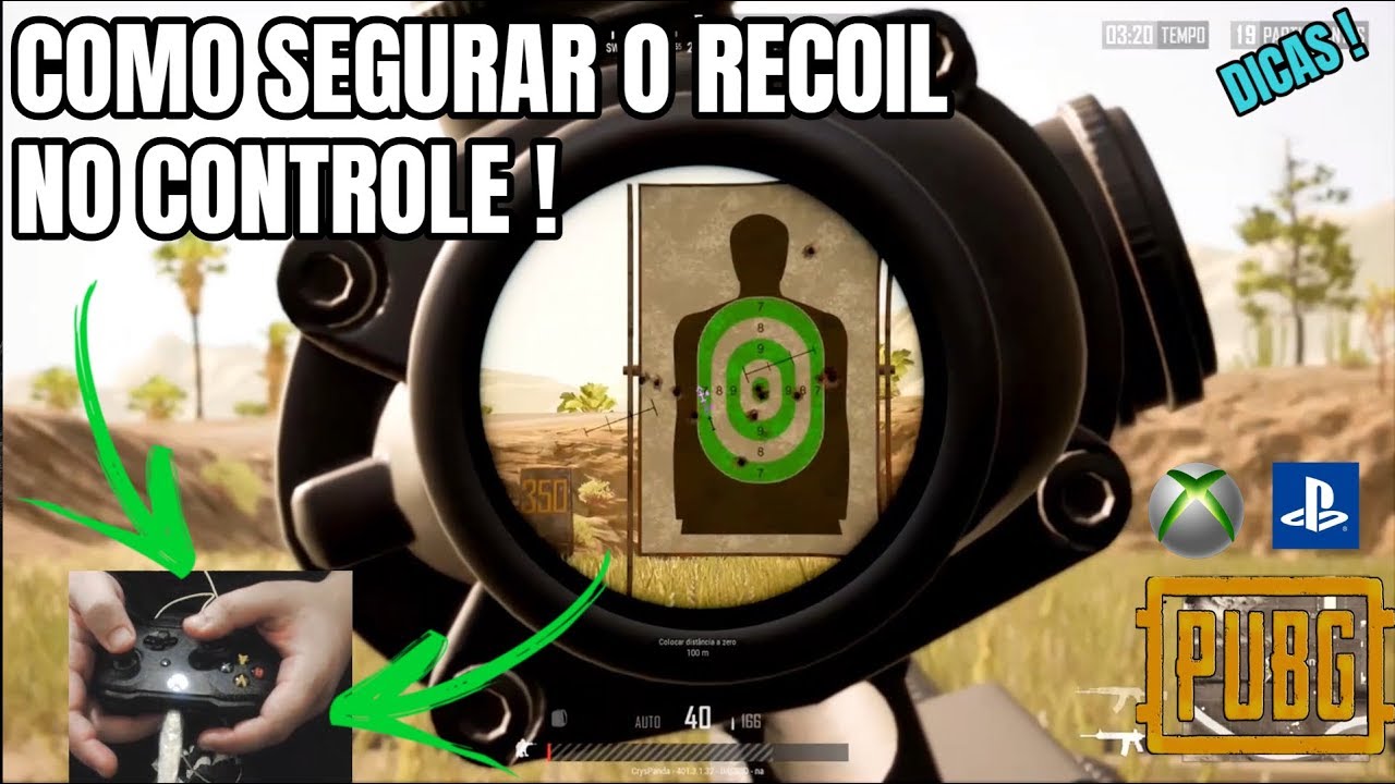 (DICA) COMO SEGURAR O RECOIL E DAR SPRAY COM MIRA LONGA NO PUBG XBOX ONE E PS4 SEM MOUSE E TECLADO !