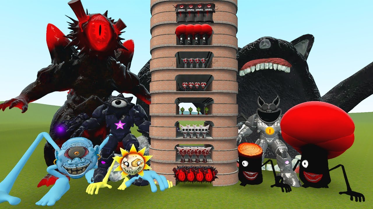 TALLGRASS LITTLE TO BIG ALL MR SUN SPRUNKI VS ALL SPRUNKI MR TREE PHASE 1 - 10 in Garry's Mod!
