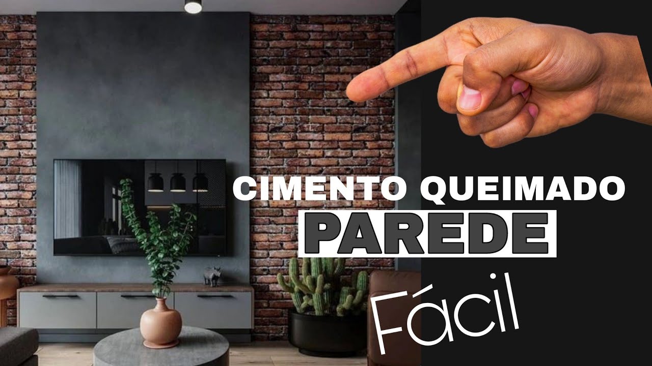 Como fazer cimento queimado na parede de forma fácil e rapida - @guitoledo