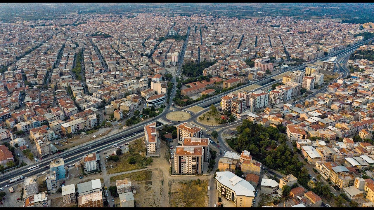 Manisa Turgutlu ( Kasaba ) 4k havadan görüntüleme