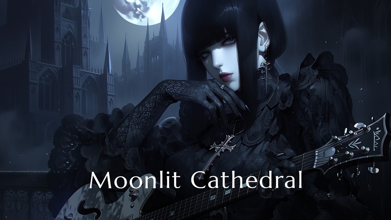 Practicing Guitar Under the Moon Cathedral | Gothic Lo-Fi Rock &times; Melodic Metal Mix