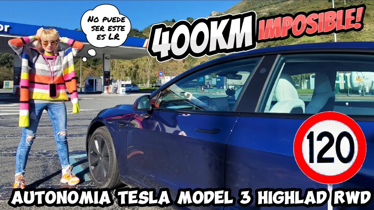 Super Prueba a 120 Km/h Tesla Model 3 Highland SR con una CARGA ?