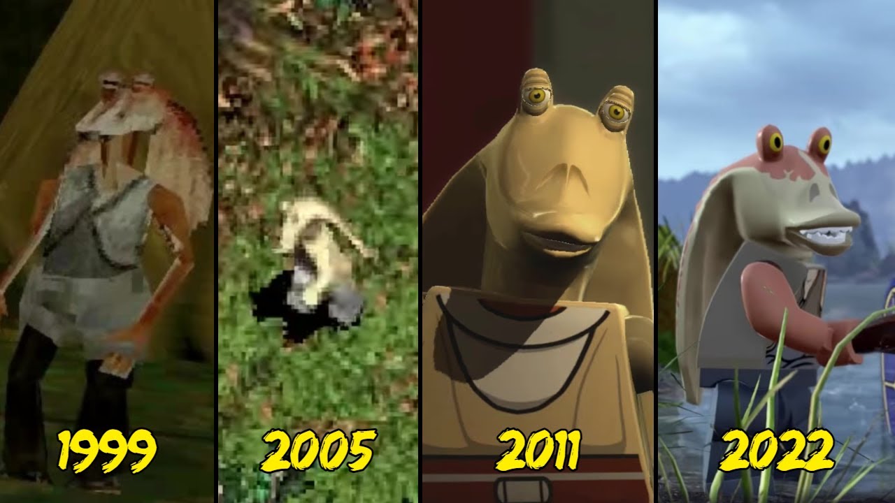 Evolution of Jar Jar Binks in Star Wars Games 1999~2022