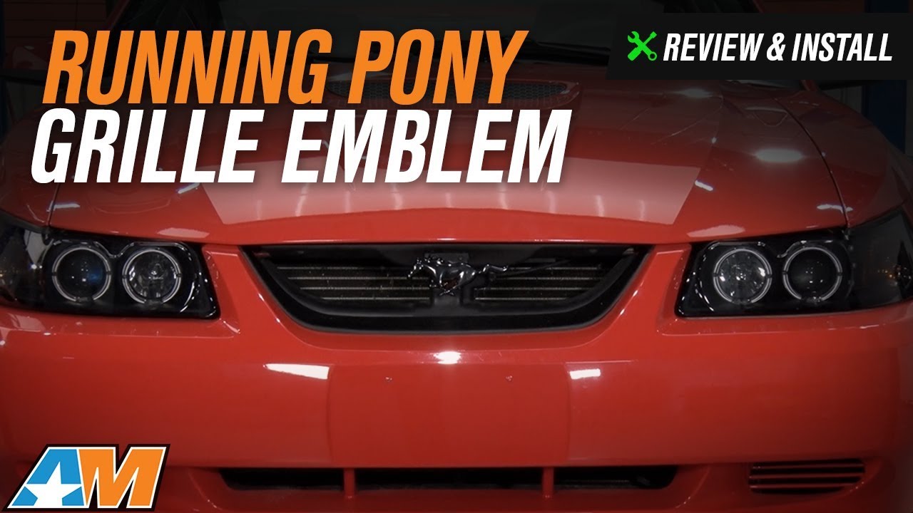 1994-2004 Mustang Running Pony Grille Emblem w/ Bracket - Black Review & Install