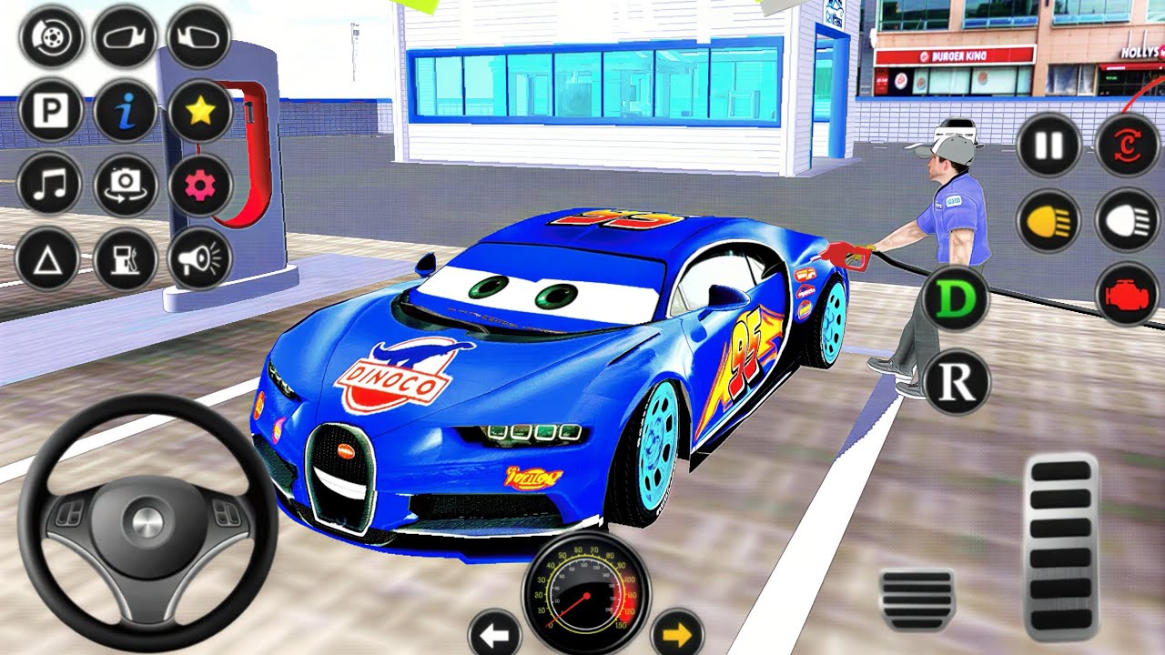 New Update 2026 Dinoco Lightning McQueen Car || 3D Driving Class || Car Games 