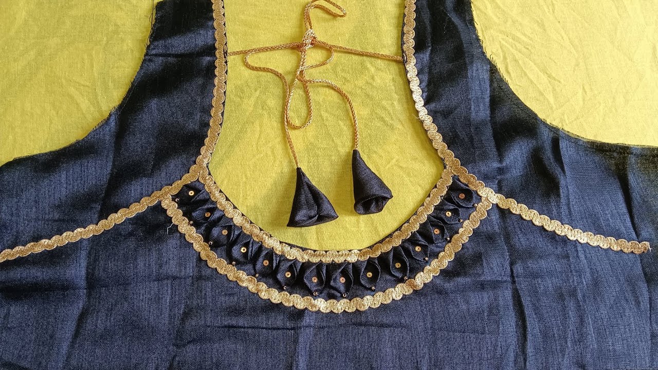 DIY New Back Neck Blouse Design | #diy #viralvideo #blouse #neckdesign #stitching #silai