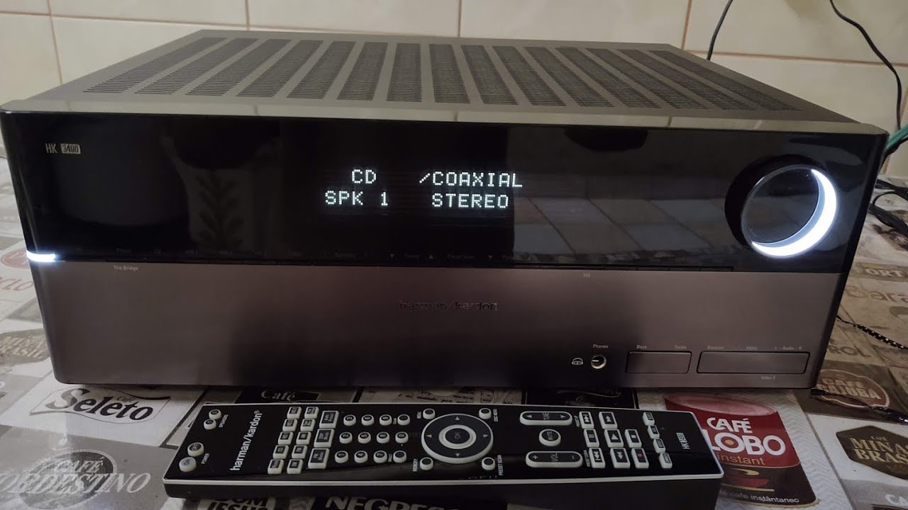 Harman Kardon HK 3490 a small hearing test of his BASS, Contra Bass, using AAD 260 boxes.
