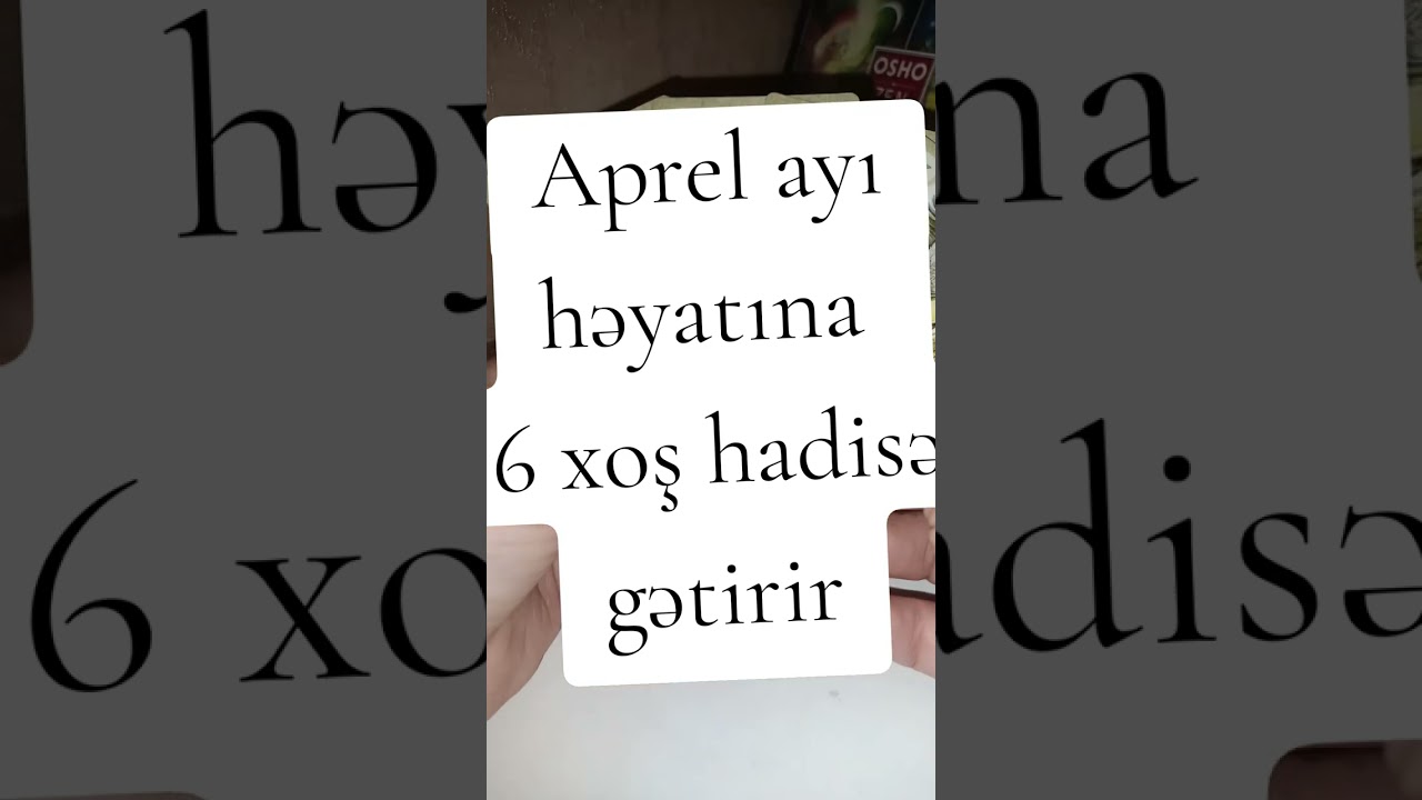 Aprel həyatına 6 gözəl hadisə gətirir. 050-684-97-15 tarot falı 