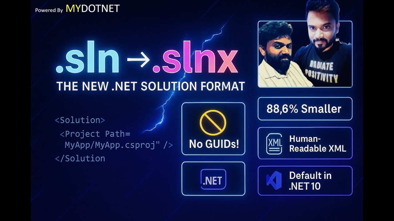 .sln is DEAD? Meet .slnx &mdash; The Game-Changing .NET 10 Solution Format!