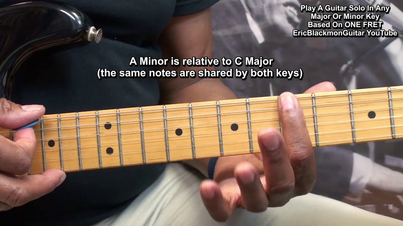 Play A Guitar Solo In ANY Key Major Or Minor Based On ONE FRET In Minutes @EricBlackmonGuitar