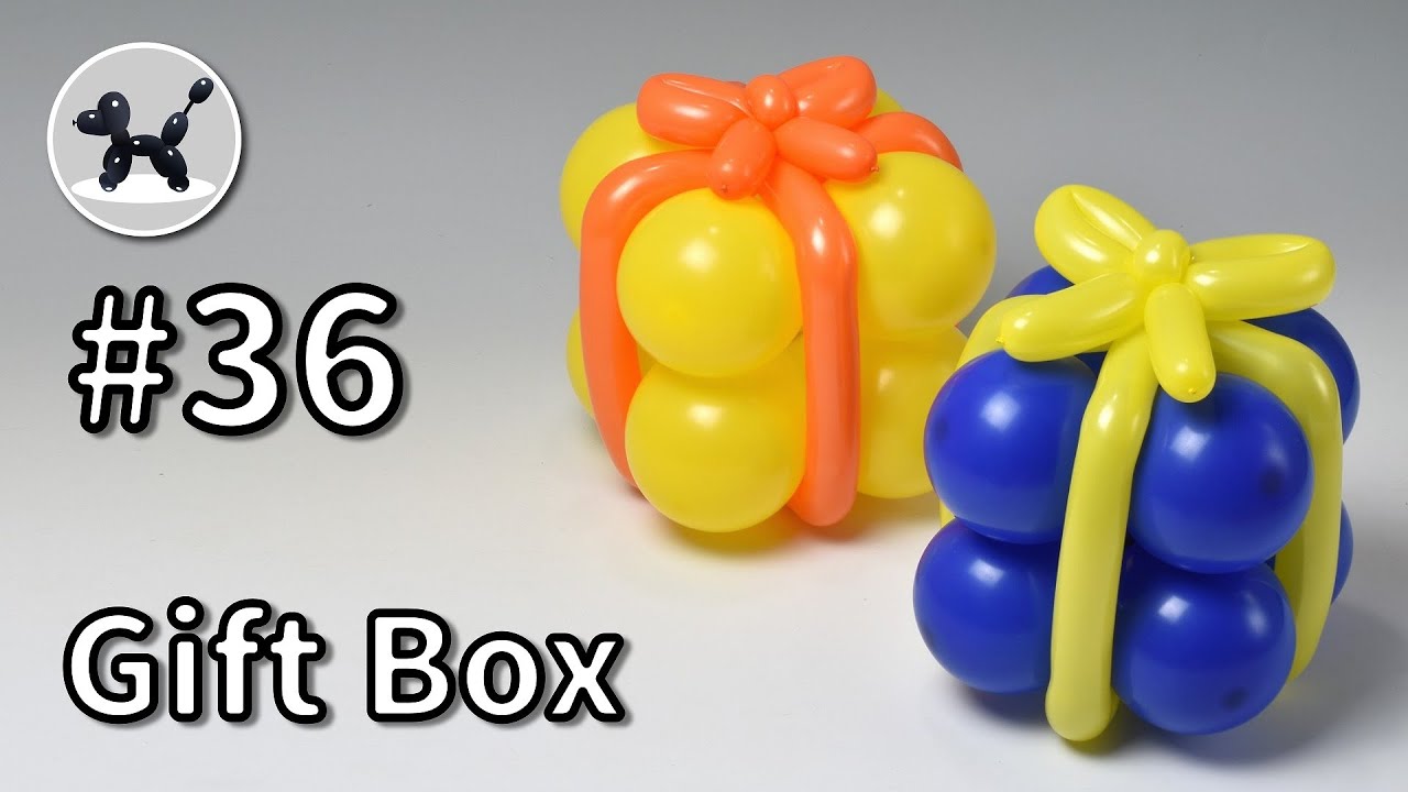 Gift box - How to Make Balloon Animals #36 / バルーンアートの作り方 #36 (ギフトボックス)