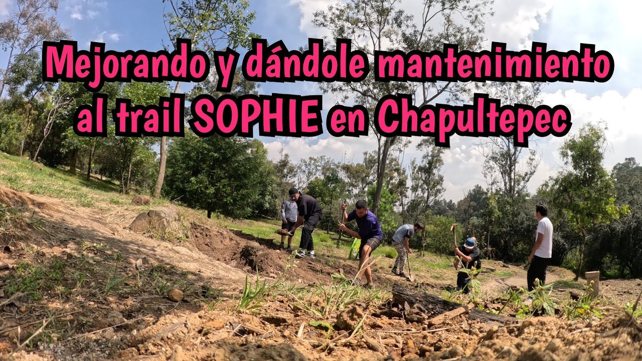 Nueva Rampa en el Trail Sophie MTB en Bosque de Chapultepec CDMX 