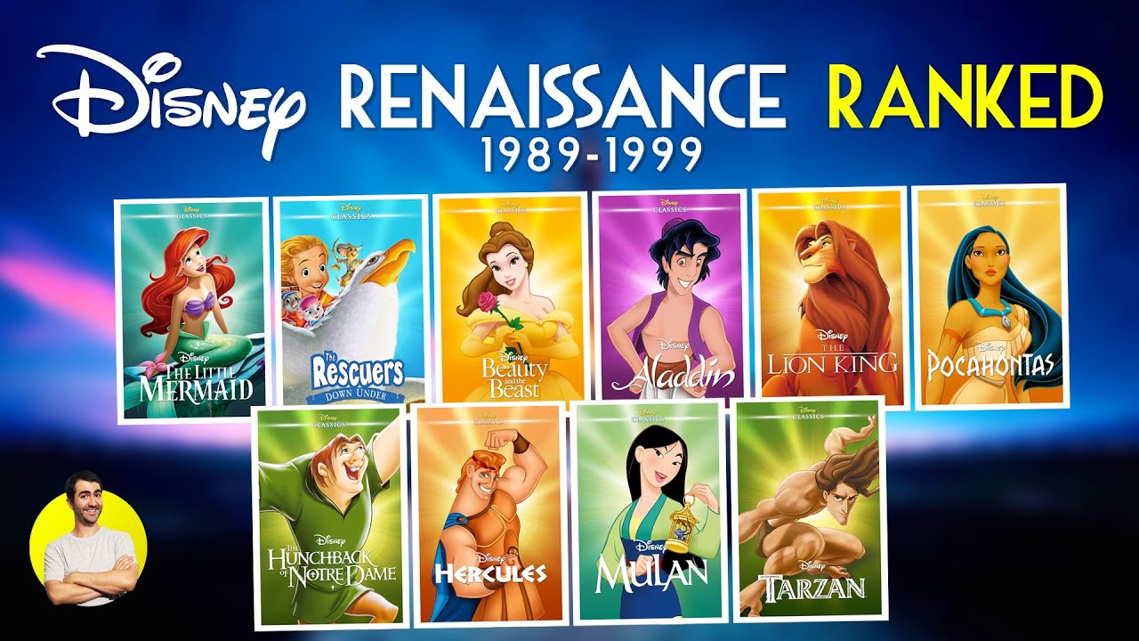 DISNEY RENAISSANCE (1989-1999) - All 10 Movies Ranked Worst to Best