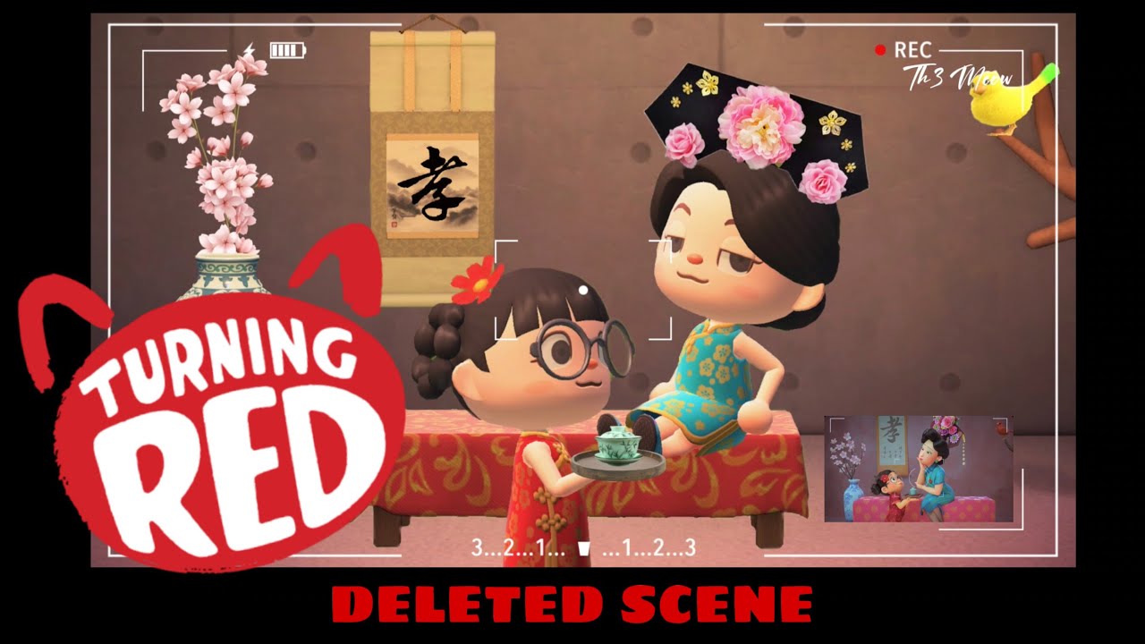 Turning Red удалена вступительная сцена в Animal Crossing New Horizons | Введение Мэйлин | 动物森友会