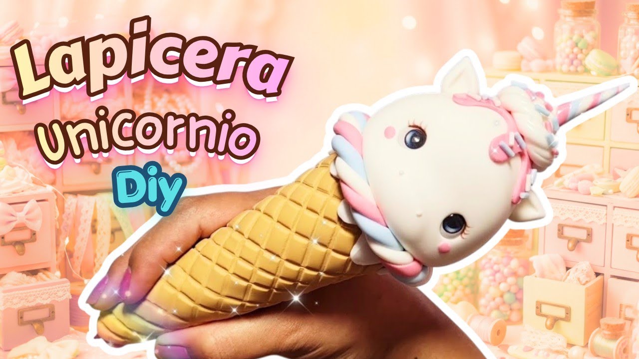 Cómo hacer Un Bolígrafo de Unicornio con Porcelana Fría 💚