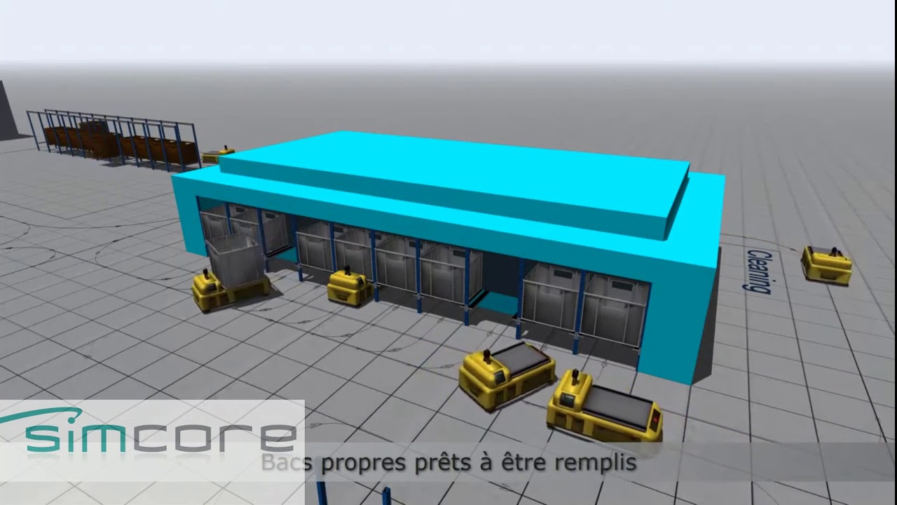 Simulation AGV avec Flexsim - Simcore