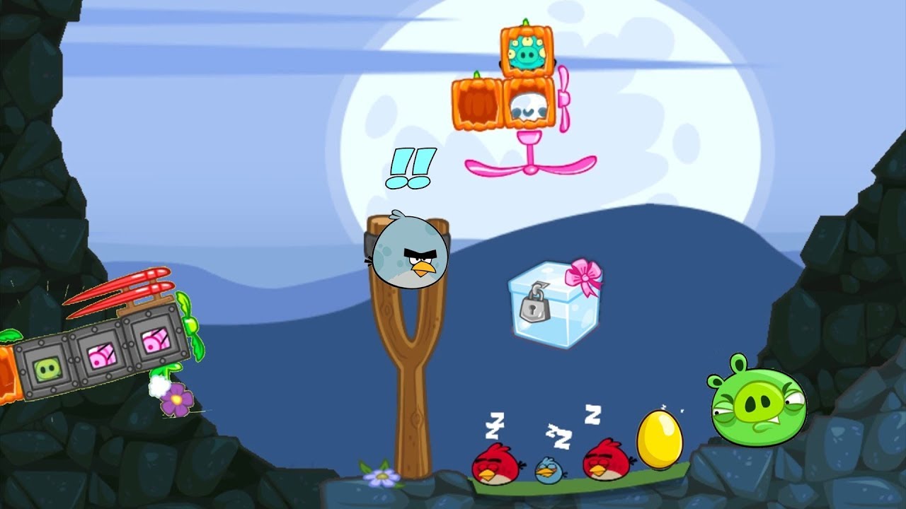 Bad Piggies - ALIEN TRY TO PICK THE CRATE WHICH PROTECTED BY ANGRY BIRDS!