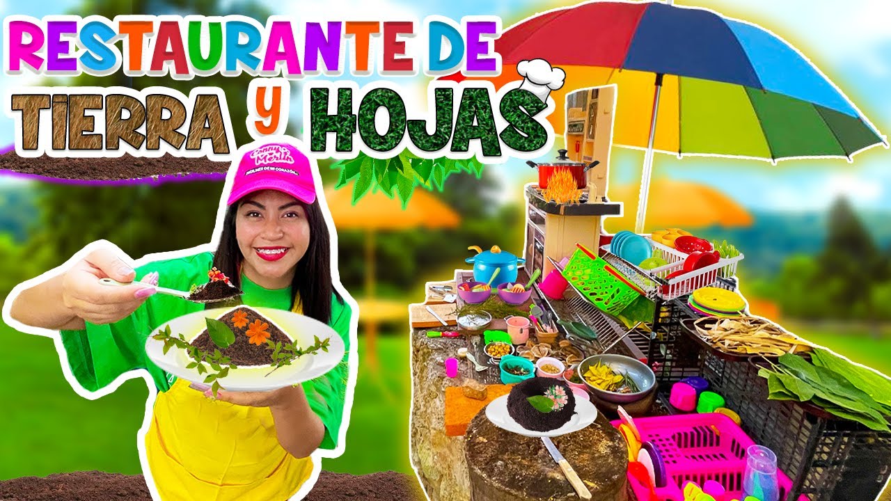 🍀🌸 &iexcl;VENDO COMIDITA DE TIERRA Y HOJAS! 🪵🍂 CONSTRU&Iacute; RESTAURANTE CON TABLAS Y CAJAS🧱|CONNY CHANGARROS