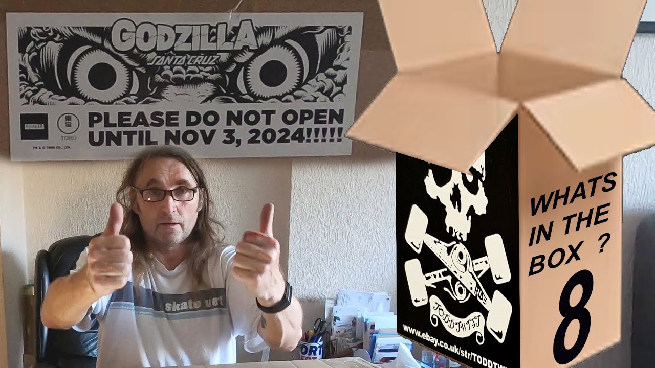 WHATS IN THE BOX 8 ? Toddtwist Skateboard Shop unboxing SANTA CRUZ / GODZILLA skateboard decks
