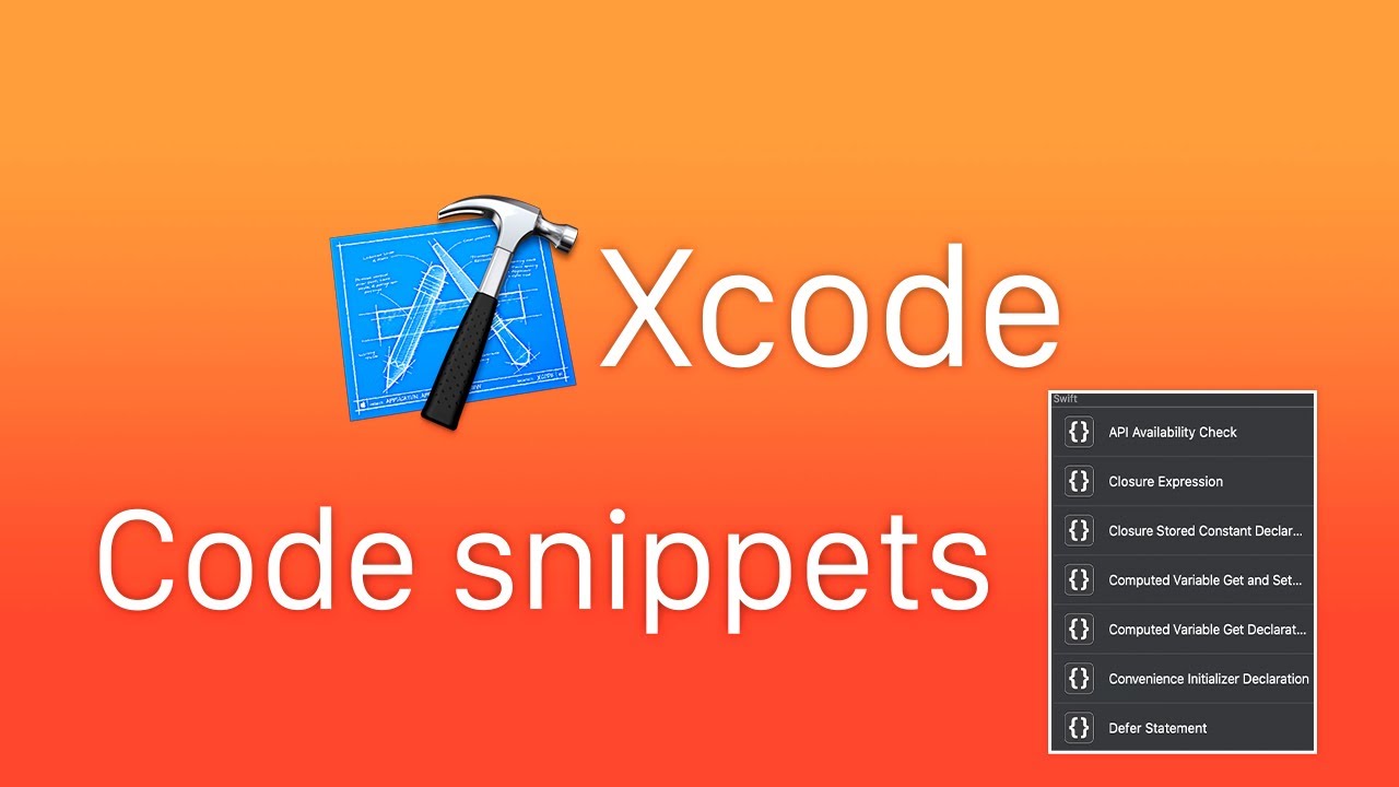 Xcode - Создание Code Snippets, Code snippets tutorial