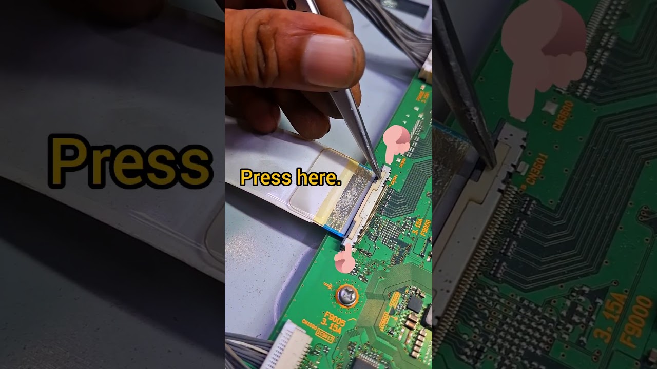 how to open Sony TV lvds cable #electronics # tv repair shop Bangladesh