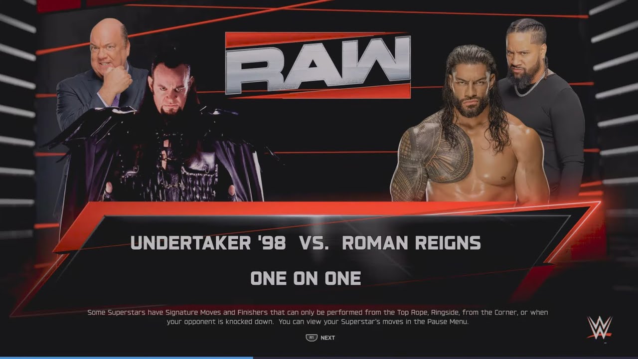 WWE 2K25: The Undertaker vs Roman Reigns